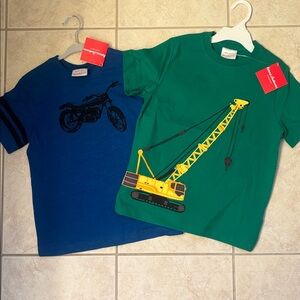 Hanna Andersson Blue and Green Kids Tees (set)